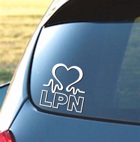 Purchase Lpn Heartbeat Vinyl Car Window Decal Cardiac Love Nurse