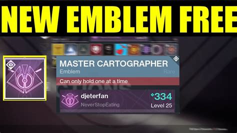 Destiny 2 How To Get Master Cartographer Emblem New