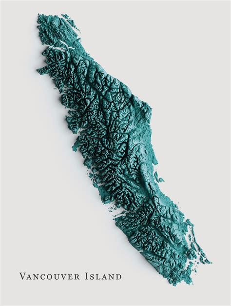 The Topography Of Vancouver Island Vancouver Island Map Vancouver