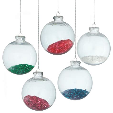 40ct Shiny Clear Transparent Glass Ball Christmas Ornaments 125 30mm