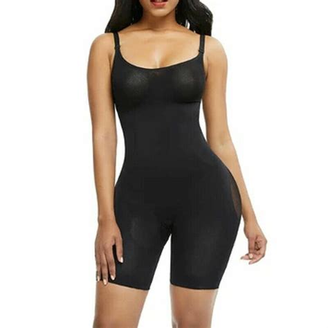 seamless women s full body shaper firm tummy control shapewear bodysuit slimming ebay
