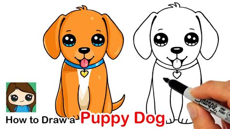 How To Draw A Puppy Dog 🦴 ️ Youtube