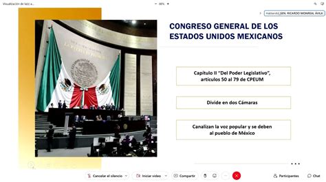 Estructura Organización Y Funciones Del Congreso De La Unión Ricardo Monreal Youtube