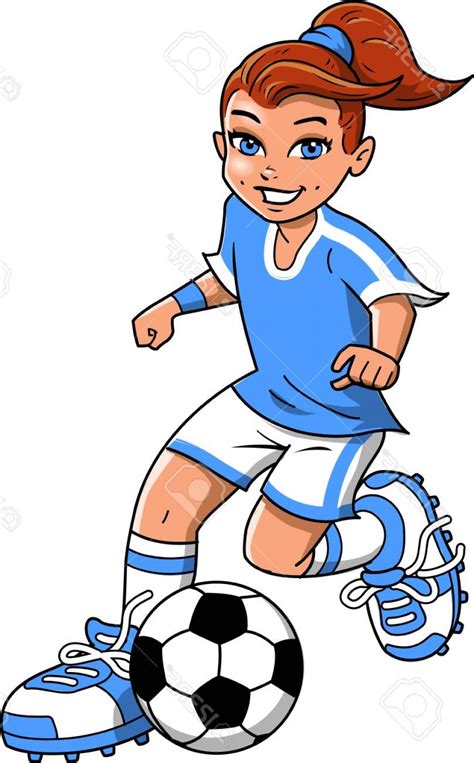 Soccer Football Girl Player Clipart Cartoon Vector Image Porn Sex Picture