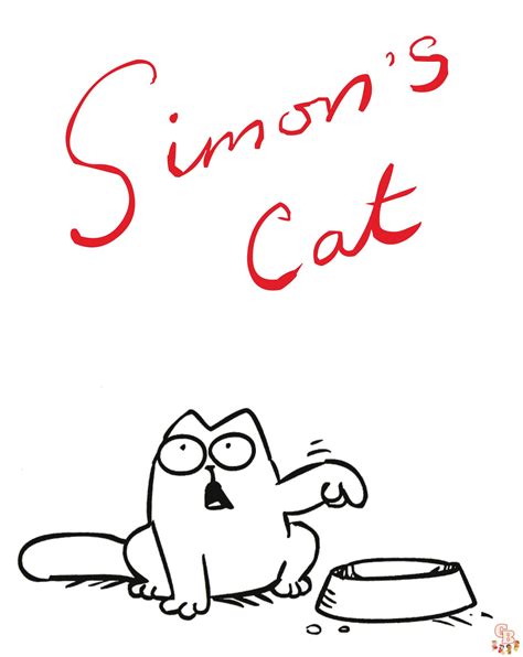 Enjoy Fun And Free Simons Cat Coloring Pages Gbcoloring