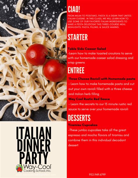 But don't worry, our italian dinner party menu won't include all of these courses! Italian Dinner Party Menu Options | Way Cool Cooking School