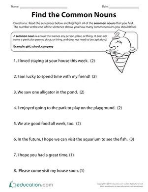 Revision worksheets, sample papers, question banks and easy to learn study notes for all classes and subjects based on cbse and cce guidelines. Find the Common Nouns | Nouns worksheet, Sensory words ...
