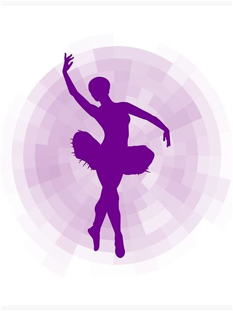 Purple Ballerina Silhouette Print Poster By Sittingprinttee Redbubble