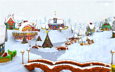 68 Christmas Village Backgrounds
