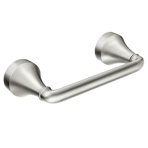 A powder room essential, it allows you to conveniently—and stylishly—keep rolls within reach at all times. MOEN "Hamden" Toilet Paper Holder - Brushed Nickel ...
