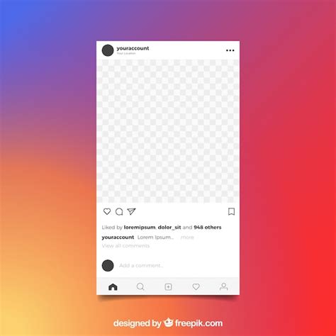 Poste Instagram Avec Fond Transparent Vecteur Gratuite