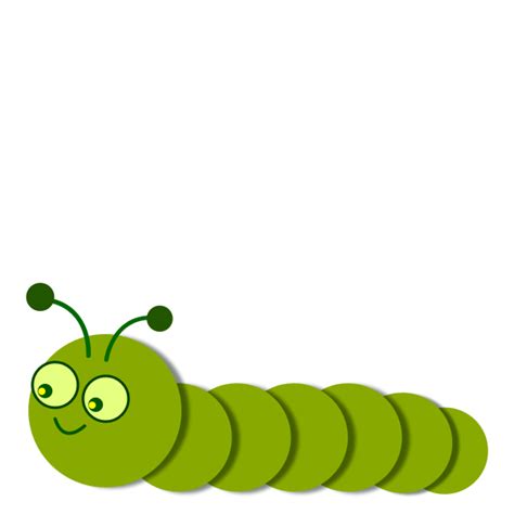 Smiling Green Caterpillar Free Svg
