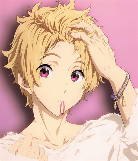 Anime Anime Boy Blonde Hair Cute Kawaii Pink Eyes Things I Like