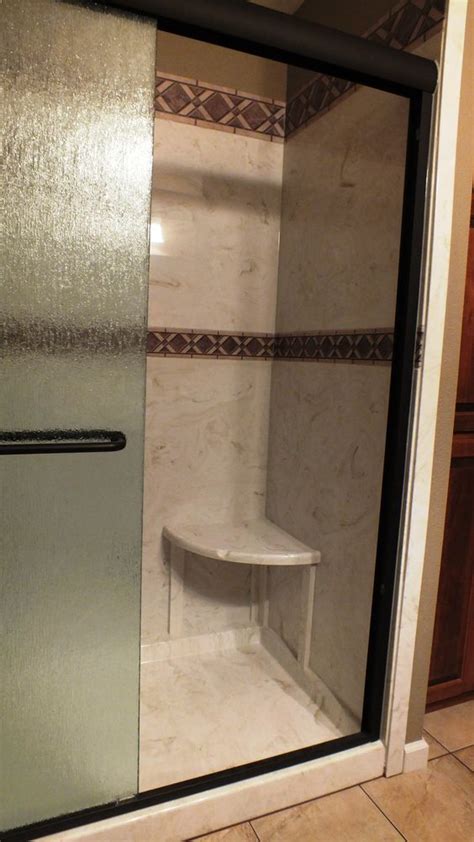 Simple and chic, subway tile never goes out of style. Cultured Marble Tub to Shower Conversion by Marble Masters LLP - Seguin, Texas Burnt Almond Wall ...