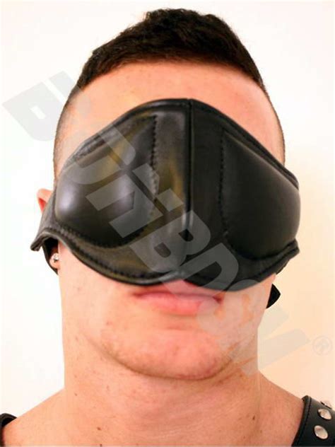 blindfolds heavy padded deluxe leather blindfold for fetish etsy