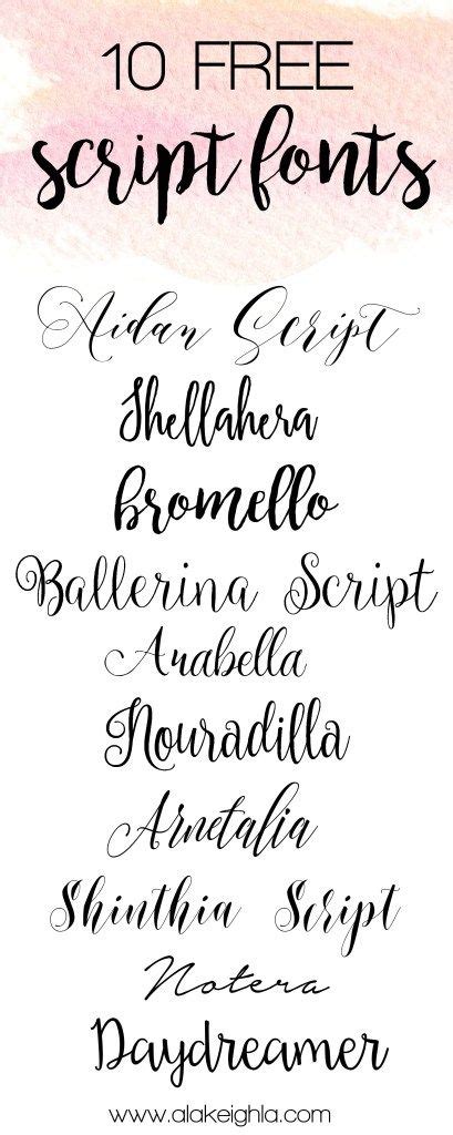 The Best Free Script Fonts For Your Next Project A La Keighla Best