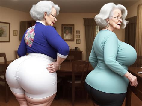 Ai Generated Images Granny Showing Her Big Booty