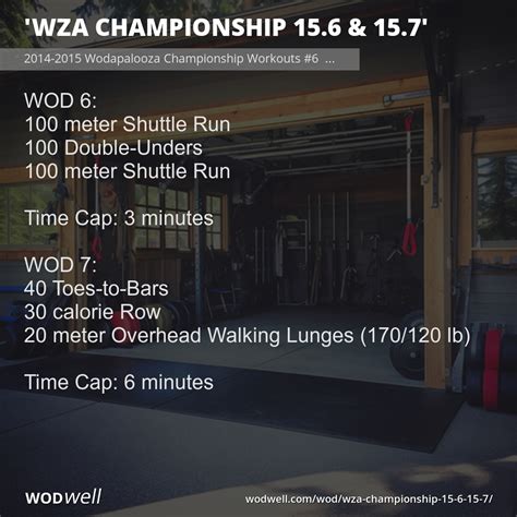 Wza Championship 156 And 157 Workout 2014 2015 Wodapalooza