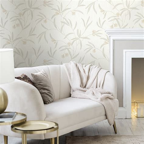 Belgravia Décor Tiffany Floral Cream Textured Wallpaper Homebase