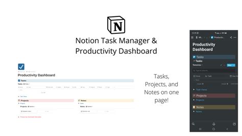 Notion Task Manager And Productivity Dashboard
