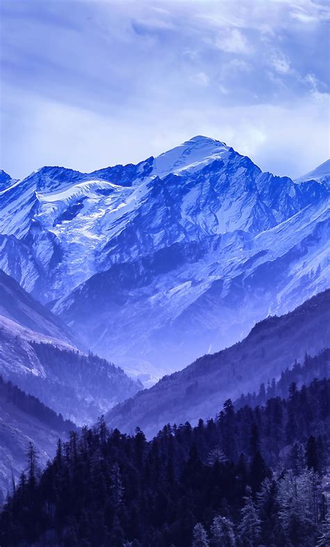 1280x2120 Snowy Blue Mountains 4k Iphone 6 Hd 4k Wallpapersimages