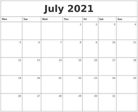 From there on, you should be able find the print option listed under the file menu. July 2021 Monthly Calendar