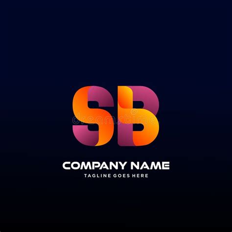Sb S B Colorful Alphabet Letter Logo Icon Template Vector Stock Vector