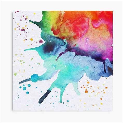 Rainbow Chakra Watercolor Splash Throw Pillow By Erin Morris