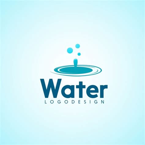 Water Logo Design Blue Drops Icon Ornament Free Vector In Adobe