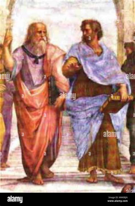 Parte De Raphaels Fresco La Escuela De Atenas En El Vaticano Estrofa Siglo Xvi Enrafael