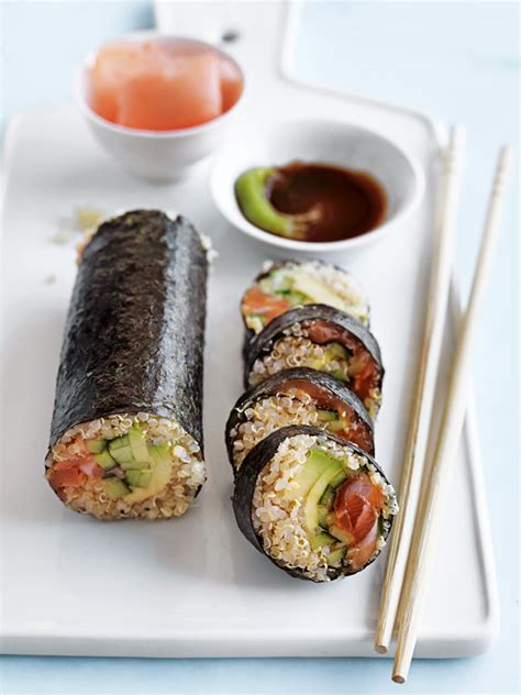 Quinoa Sushi With Spicy Salmon And Avocado Donna Hay