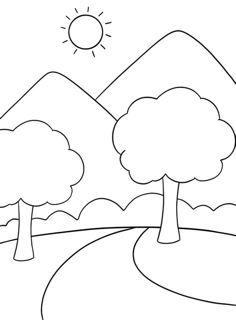 Dibujos De Paisajes Para Colorear Colorear Com