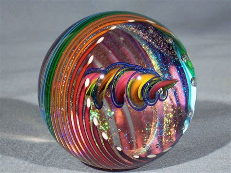 Marbles Hand Made Art Glass James Alloway Dichroic Marble 1361 2 75 Inch Ebay Glass Marbles