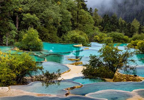 Mybestplace Huanglong Thermal Pools Hidden Among The Chinese Mountains