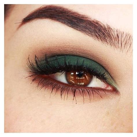 Smokey Eyes With Green And Browns Makeup Tutorial Liked On Polyvore