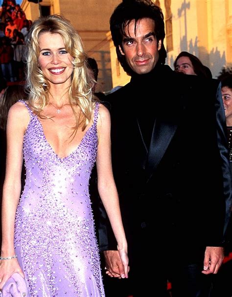 Claudia Schiffer With David Copperfield Iconic Beauty Looks From