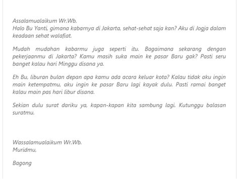 Contoh Surat Pribadi Untuk Guru Bahasa Indonesia - Homecare24