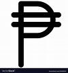 Philippine peso sign official currency the Vector Image