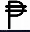Philippine peso sign official currency Royalty Free Vector