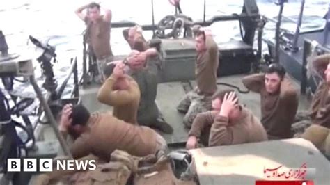 video shows moment iran detained us navy sailors bbc news