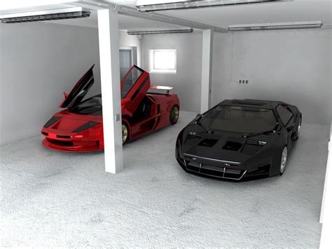 Interior:Light Grey Space For The Cool Car Garage Idea ...