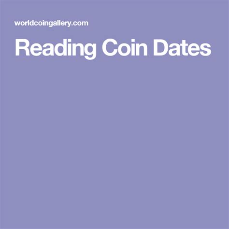 Reading Coin Dates Book Lists Reading Coins