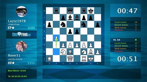 Chess Game Analysis Reee31 Laziz1978 1 0 By Youtube