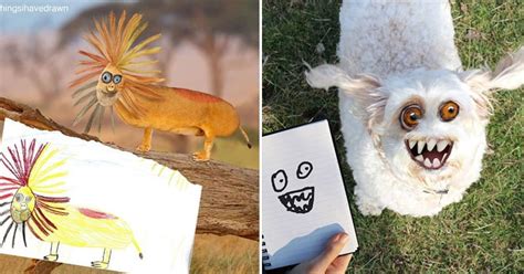 18 Funny Kids Animal Drawings Youll Need A Minute To Figure Out