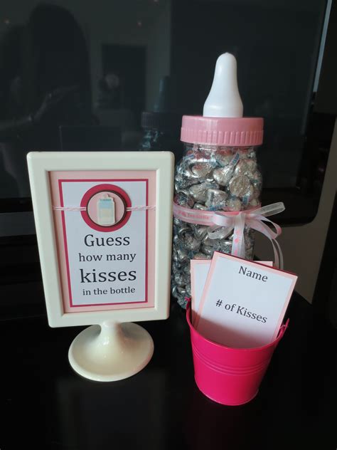 Guess The Kisses In The Bottle Game Baby Shower Games For Large