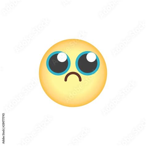 Slightly Frowning Face Emoticon Flat Icon Vector Sign Sad Face Emoji