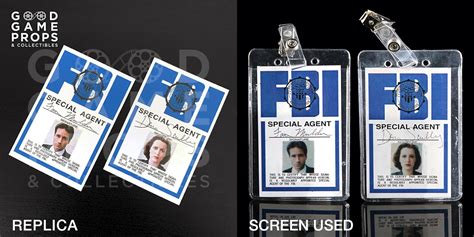 X Files Fox Mulder Dana Scully Fbi Id Badges Credentials Etsy