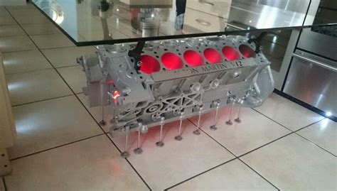 V12 Engine Block Coffee Table Cofeesc