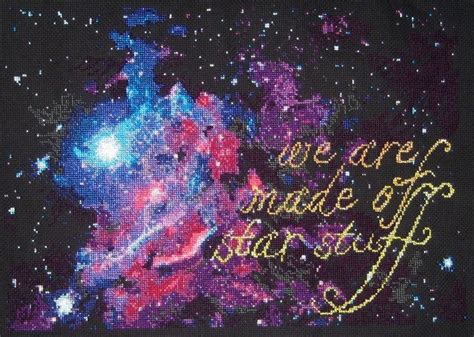 Carl Sagan Cosmos Cross Stitch Pattern We Are Made Of Star