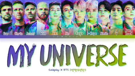 Bts X Coldplay My Universe Lyrics My Universe Color